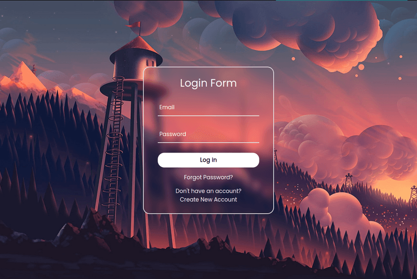 Transparent Login Page